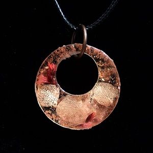 Floral Color Spash Resin Art Pendant